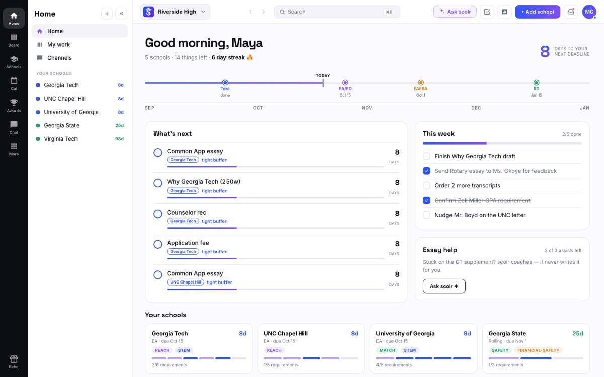 Scolr — hub page